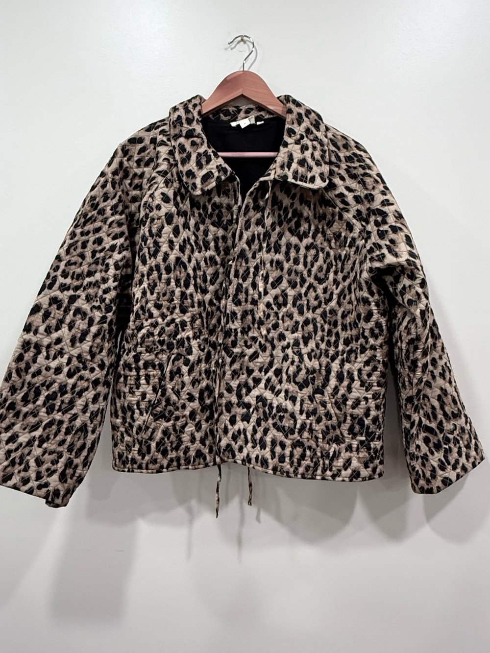 Anthropologie Leopard Print Quilted Jacket - Tan/Black - Picture 6 of 11